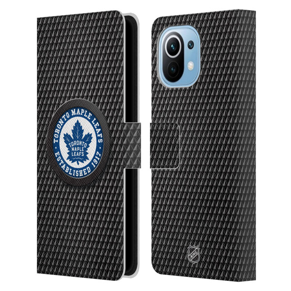 NHL Toronto Maple Leafs Puck Texture Leather Book Wallet Case Cover For Xiaomi Mi 11
