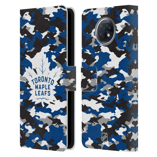 NHL Toronto Maple Leafs Camouflage Leather Book Wallet Case Cover For Xiaomi Redmi Note 9T 5G