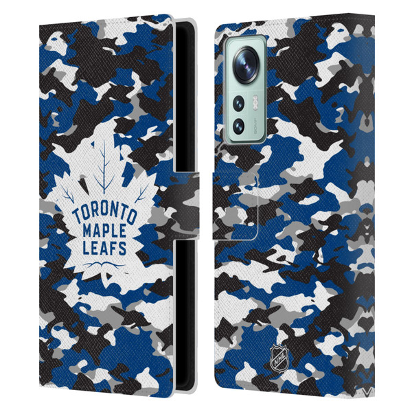 NHL Toronto Maple Leafs Camouflage Leather Book Wallet Case Cover For Xiaomi 12