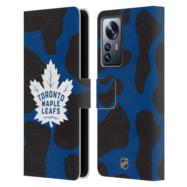 NHL Toronto Maple Leafs Cow Pattern Leather Book Wallet Case Cover For Xiaomi 12 Pro