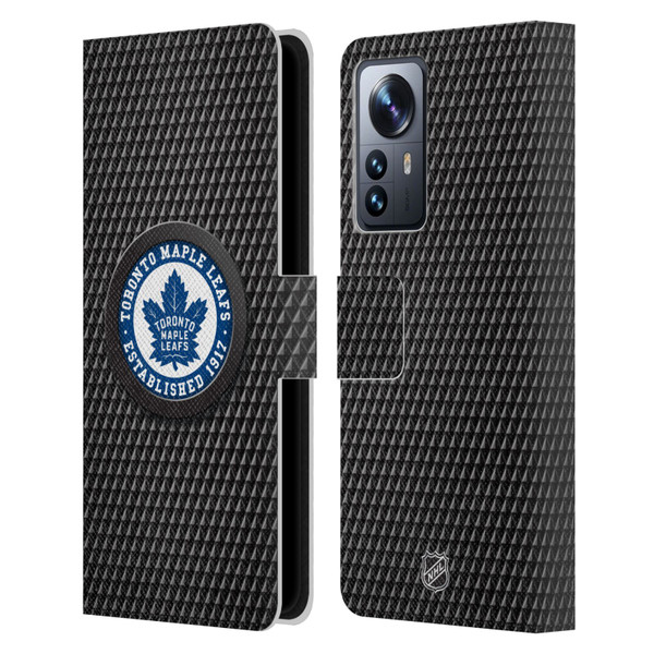 NHL Toronto Maple Leafs Puck Texture Leather Book Wallet Case Cover For Xiaomi 12 Pro