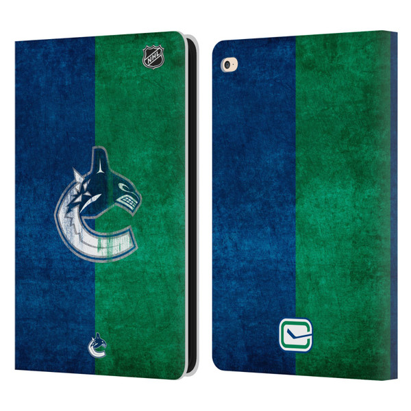 NHL Vancouver Canucks Half Distressed Leather Book Wallet Case Cover For Apple iPad Air 2 (2014)