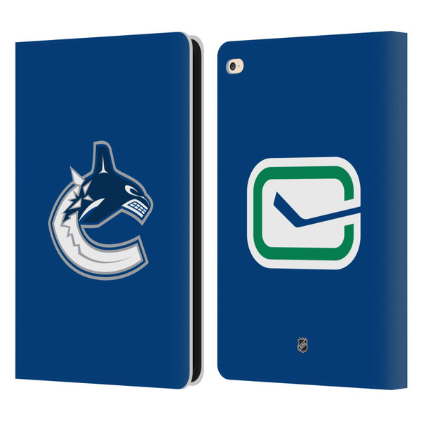 NHL Vancouver Canucks Plain Leather Book Wallet Case Cover For Apple iPad Air 2 (2014)