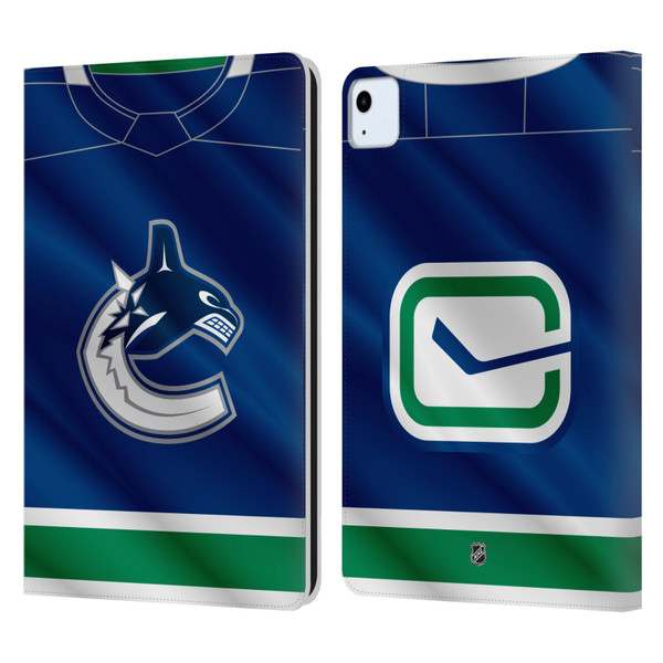 NHL Vancouver Canucks Jersey Leather Book Wallet Case Cover For Apple iPad Air 11 2020/2022/2024