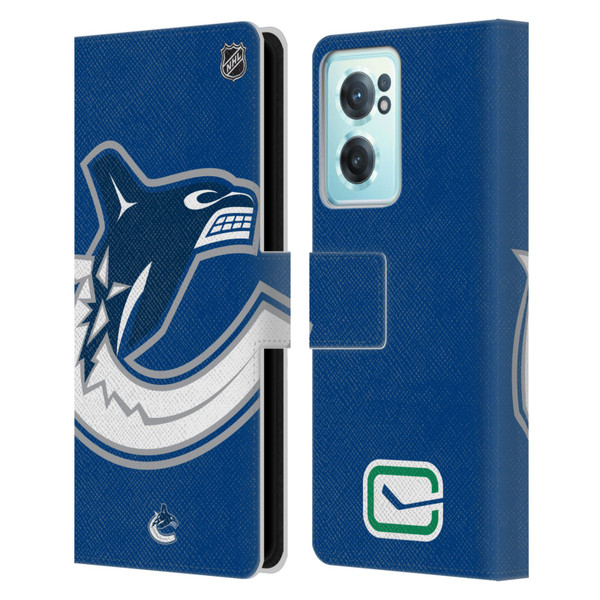 NHL Vancouver Canucks Oversized Leather Book Wallet Case Cover For OnePlus Nord CE 2 5G