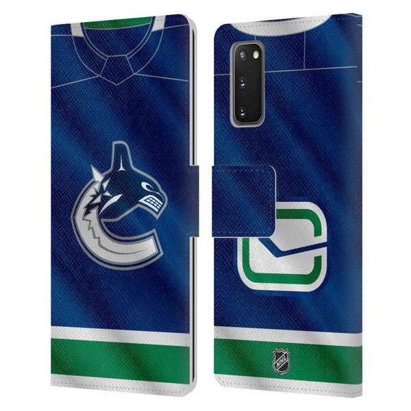 NHL Vancouver Canucks Jersey Leather Book Wallet Case Cover For Samsung Galaxy S20 / S20 5G