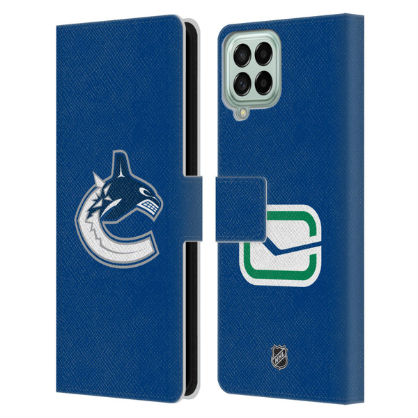 NHL Vancouver Canucks Plain Leather Book Wallet Case Cover For Samsung Galaxy M33 (2022)