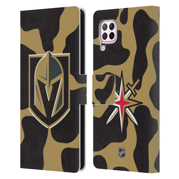 NHL Vegas Golden Knights Cow Pattern Leather Book Wallet Case Cover For Huawei Nova 6 SE / P40 Lite