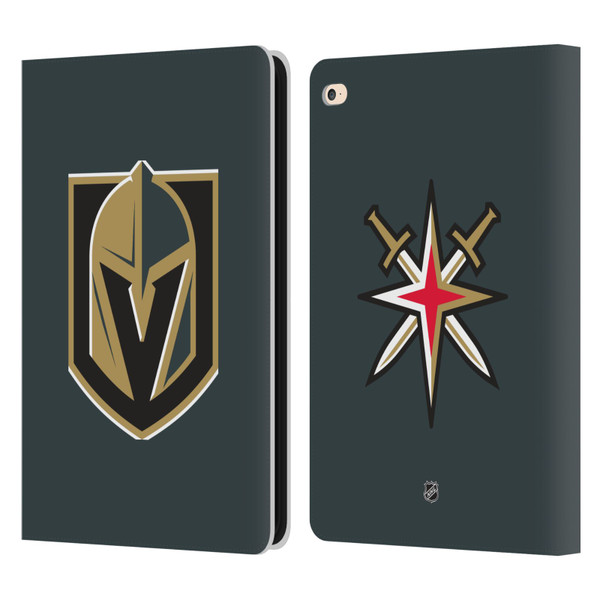 NHL Vegas Golden Knights Plain Leather Book Wallet Case Cover For Apple iPad Air 2 (2014)