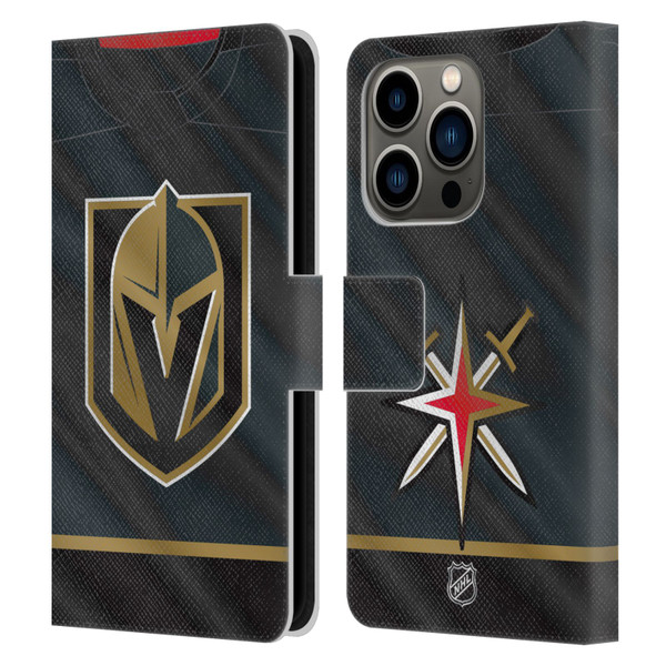 NHL Vegas Golden Knights Jersey Leather Book Wallet Case Cover For Apple iPhone 14 Pro