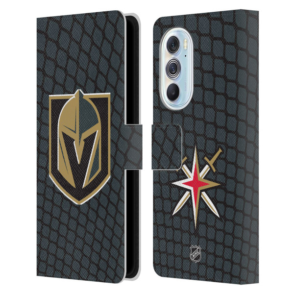 NHL Vegas Golden Knights Net Pattern Leather Book Wallet Case Cover For Motorola Edge X30