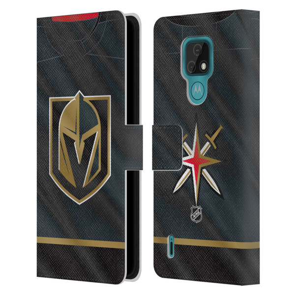 NHL Vegas Golden Knights Jersey Leather Book Wallet Case Cover For Motorola Moto E7