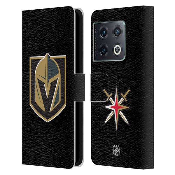NHL Vegas Golden Knights Plain Leather Book Wallet Case Cover For OnePlus 10 Pro