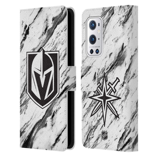 NHL Vegas Golden Knights Marble Leather Book Wallet Case Cover For OnePlus 9 Pro