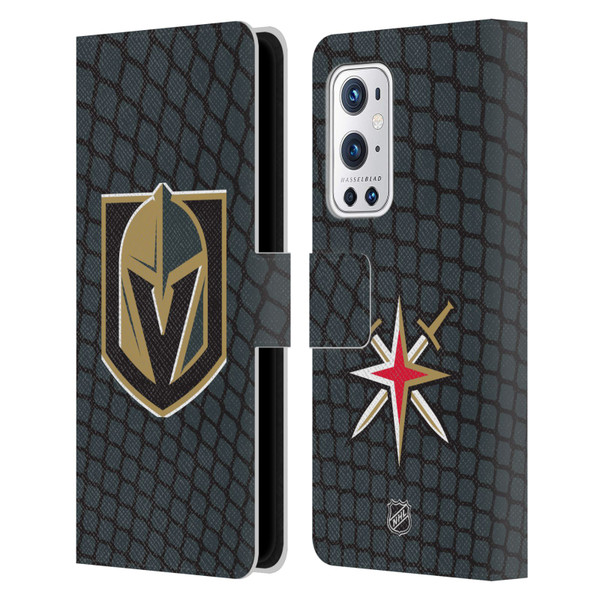 NHL Vegas Golden Knights Net Pattern Leather Book Wallet Case Cover For OnePlus 9 Pro