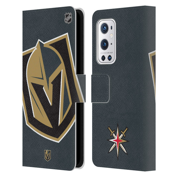 NHL Vegas Golden Knights Oversized Leather Book Wallet Case Cover For OnePlus 9 Pro