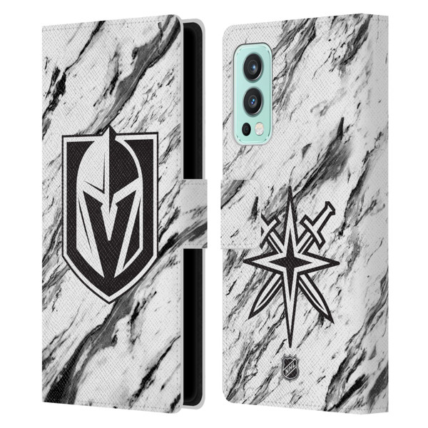 NHL Vegas Golden Knights Marble Leather Book Wallet Case Cover For OnePlus Nord 2 5G