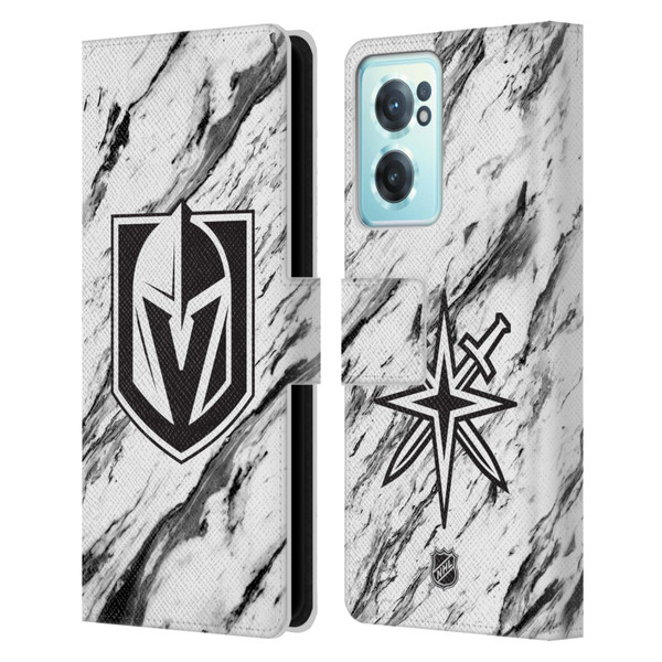 NHL Vegas Golden Knights Marble Leather Book Wallet Case Cover For OnePlus Nord CE 2 5G