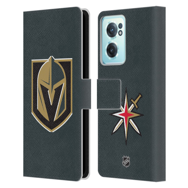 NHL Vegas Golden Knights Plain Leather Book Wallet Case Cover For OnePlus Nord CE 2 5G