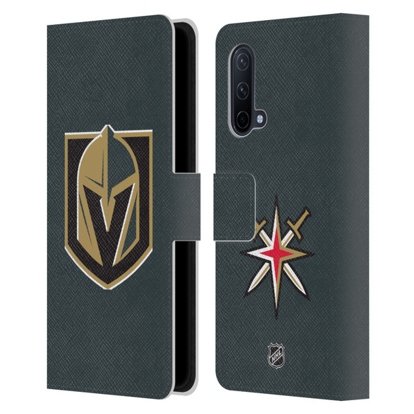NHL Vegas Golden Knights Plain Leather Book Wallet Case Cover For OnePlus Nord CE 5G