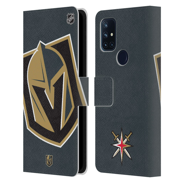 NHL Vegas Golden Knights Oversized Leather Book Wallet Case Cover For OnePlus Nord N10 5G