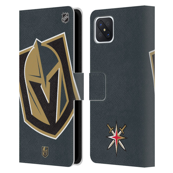 NHL Vegas Golden Knights Oversized Leather Book Wallet Case Cover For OPPO Reno4 Z 5G