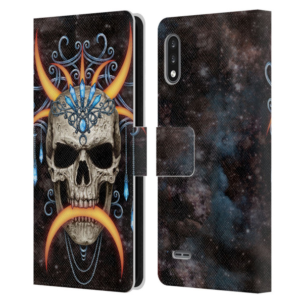 Sarah Richter Skulls Jewelry And Crown Universe Leather Book Wallet Case Cover For LG K22
