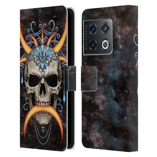 Sarah Richter Skulls Jewelry And Crown Universe Leather Book Wallet Case Cover For OnePlus 10 Pro