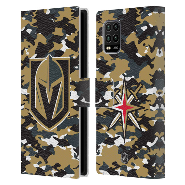 NHL Vegas Golden Knights Camouflage Leather Book Wallet Case Cover For Xiaomi Mi 10 Lite 5G