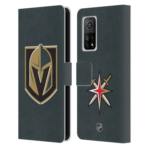 NHL Vegas Golden Knights Plain Leather Book Wallet Case Cover For Xiaomi Mi 10T 5G