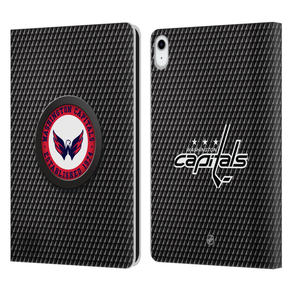 NHL Washington Capitals Puck Texture Leather Book Wallet Case Cover For Apple iPad 10.9 (2022)