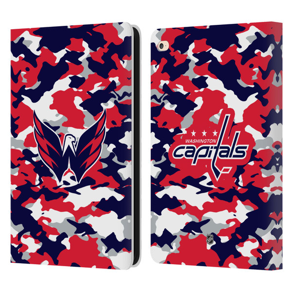NHL Washington Capitals Camouflage Leather Book Wallet Case Cover For Apple iPad Air 2 (2014)