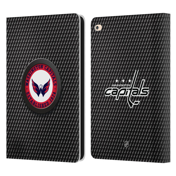 NHL Washington Capitals Puck Texture Leather Book Wallet Case Cover For Apple iPad Air 2 (2014)
