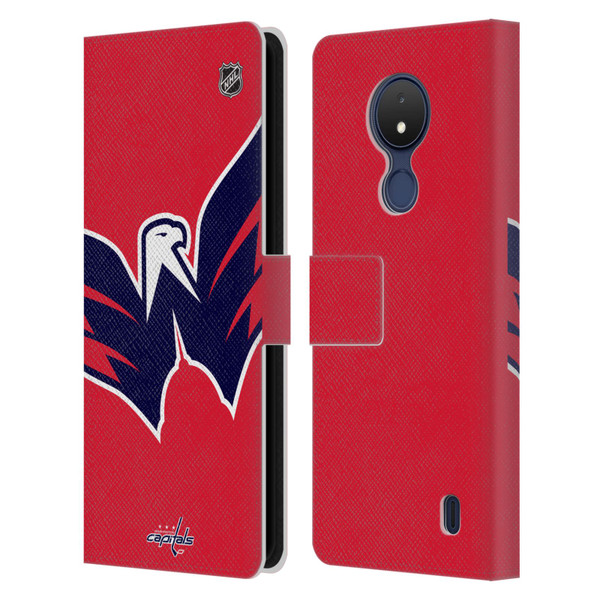 NHL Washington Capitals Oversized Leather Book Wallet Case Cover For Nokia C21