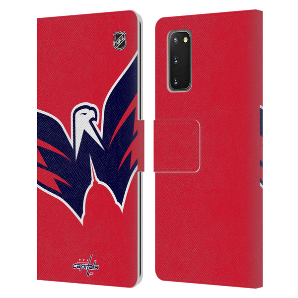 NHL Washington Capitals Oversized Leather Book Wallet Case Cover For Samsung Galaxy S20 / S20 5G