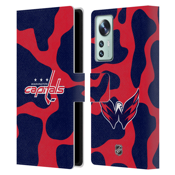NHL Washington Capitals Cow Pattern Leather Book Wallet Case Cover For Xiaomi 12