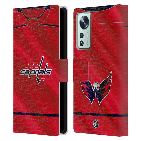 NHL Washington Capitals Jersey Leather Book Wallet Case Cover For Xiaomi 12
