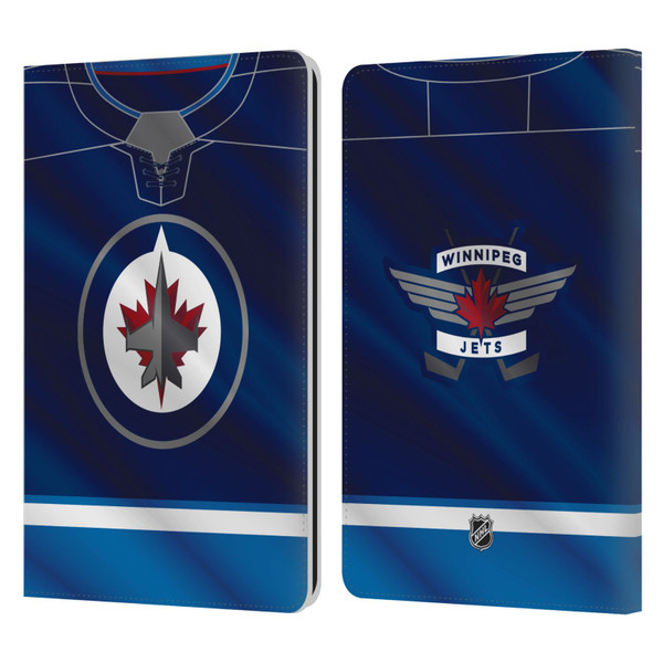 NHL Winnipeg Jets Jersey Leather Book Wallet Case Cover For Amazon Kindle Paperwhite 1 / 2 / 3