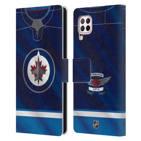 NHL Winnipeg Jets Jersey Leather Book Wallet Case Cover For Huawei Nova 6 SE / P40 Lite