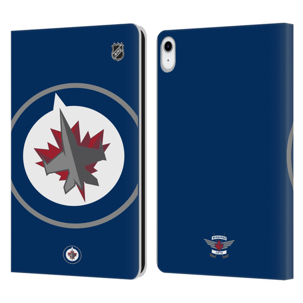 NHL Winnipeg Jets Oversized Leather Book Wallet Case Cover For Apple iPad 10.9 (2022)