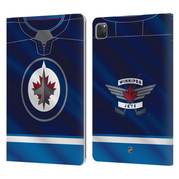 NHL Winnipeg Jets Jersey Leather Book Wallet Case Cover For Apple iPad Pro 11 2020 / 2021 / 2022