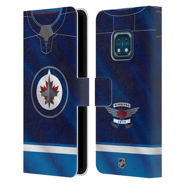 NHL Winnipeg Jets Jersey Leather Book Wallet Case Cover For Nokia XR20