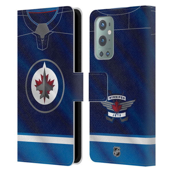 NHL Winnipeg Jets Jersey Leather Book Wallet Case Cover For OnePlus 9