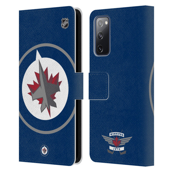 NHL Winnipeg Jets Oversized Leather Book Wallet Case Cover For Samsung Galaxy S20 FE / 5G