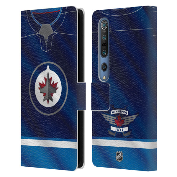 NHL Winnipeg Jets Jersey Leather Book Wallet Case Cover For Xiaomi Mi 10 5G / Mi 10 Pro 5G