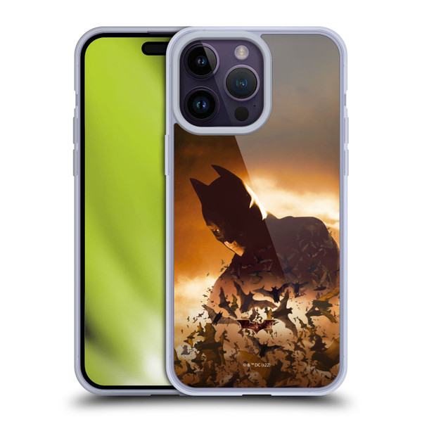 Batman Begins Graphics Poster Soft Gel Case for Apple iPhone 14 Pro Max