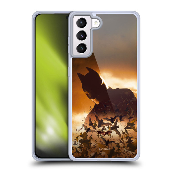 Batman Begins Graphics Poster Soft Gel Case for Samsung Galaxy S21+ 5G