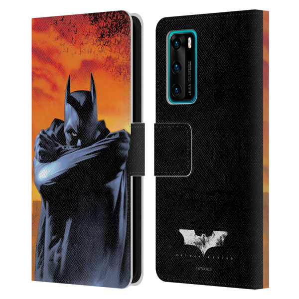 Batman Begins Graphics Character Leather Book Wallet Case Cover For Huawei P40 5G