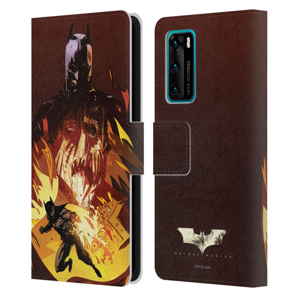 Batman Begins Graphics Scarecrow Leather Book Wallet Case Cover For Huawei P40 5G
