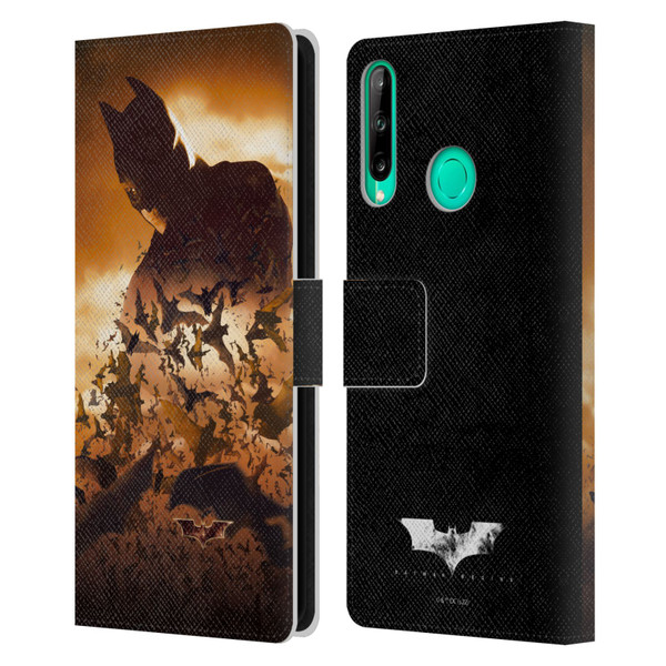 Batman Begins Graphics Poster Leather Book Wallet Case Cover For Huawei P40 lite E
